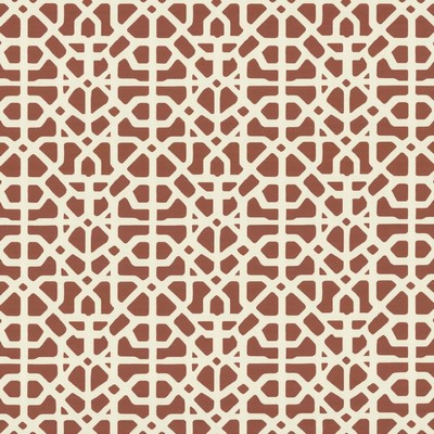 Kasmir Moroccan 55 Clay in 1452 Orange Polyester  Blend Fire Rated Fabric Heavy Duty CA 117  Lattice and Fretwork  Scroll   Fabric